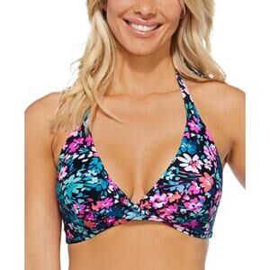 Women's Sunshine Halter Bikini Bikini Siesta Key Floral SIZE 12 Top 14216